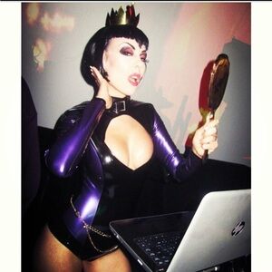 Black and Purple Latex Bodysuit